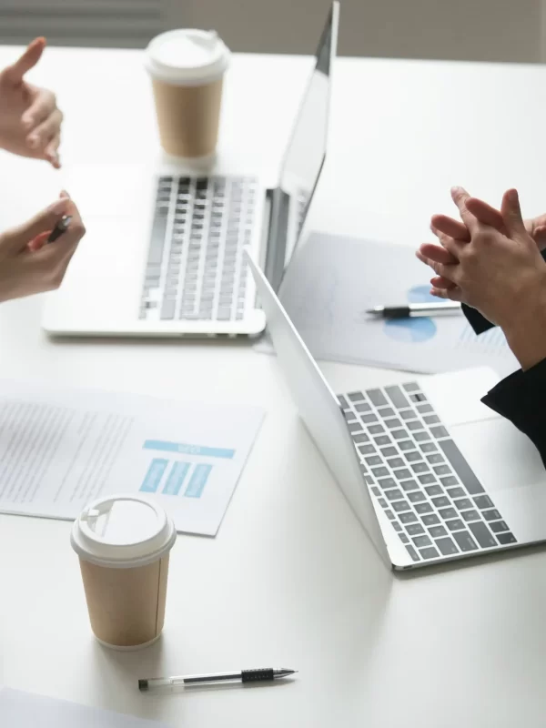batch_smiling-businesswoman-enjoying-talk-with-colleagues-during-teamwork-with-laptops